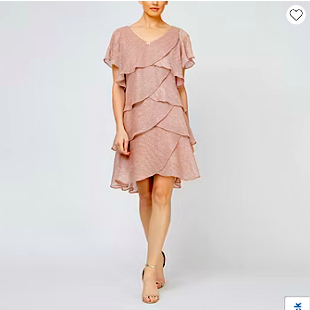 S. L. Fashions Womens Short Sleeve Shift Dress